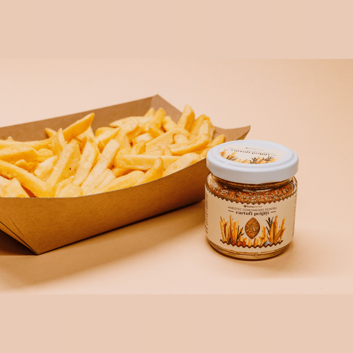 Amestec condimente pentru cartofi prăjiți (100 % natural) - Fără sare, zahăr, aditivi E-uri, adăugați