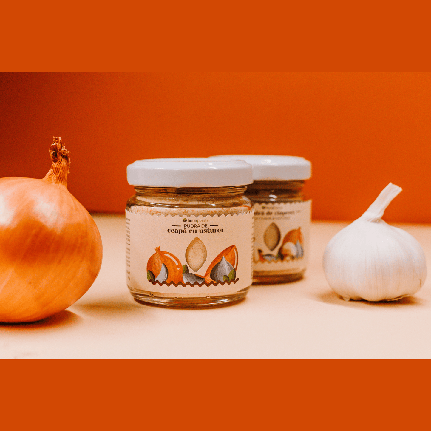 Pudră de ceapă cu usturoi (100 % natural) - Fără sare, zahăr, aditivi, E-uri adăugați