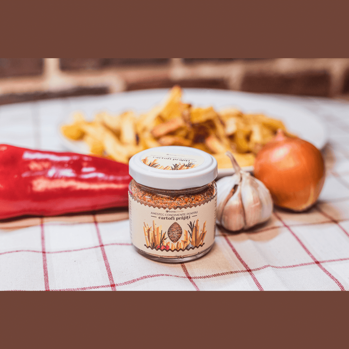 Amestec condimente pentru cartofi prăjiți (100 % natural) - Fără sare, zahăr, aditivi E-uri, adăugați