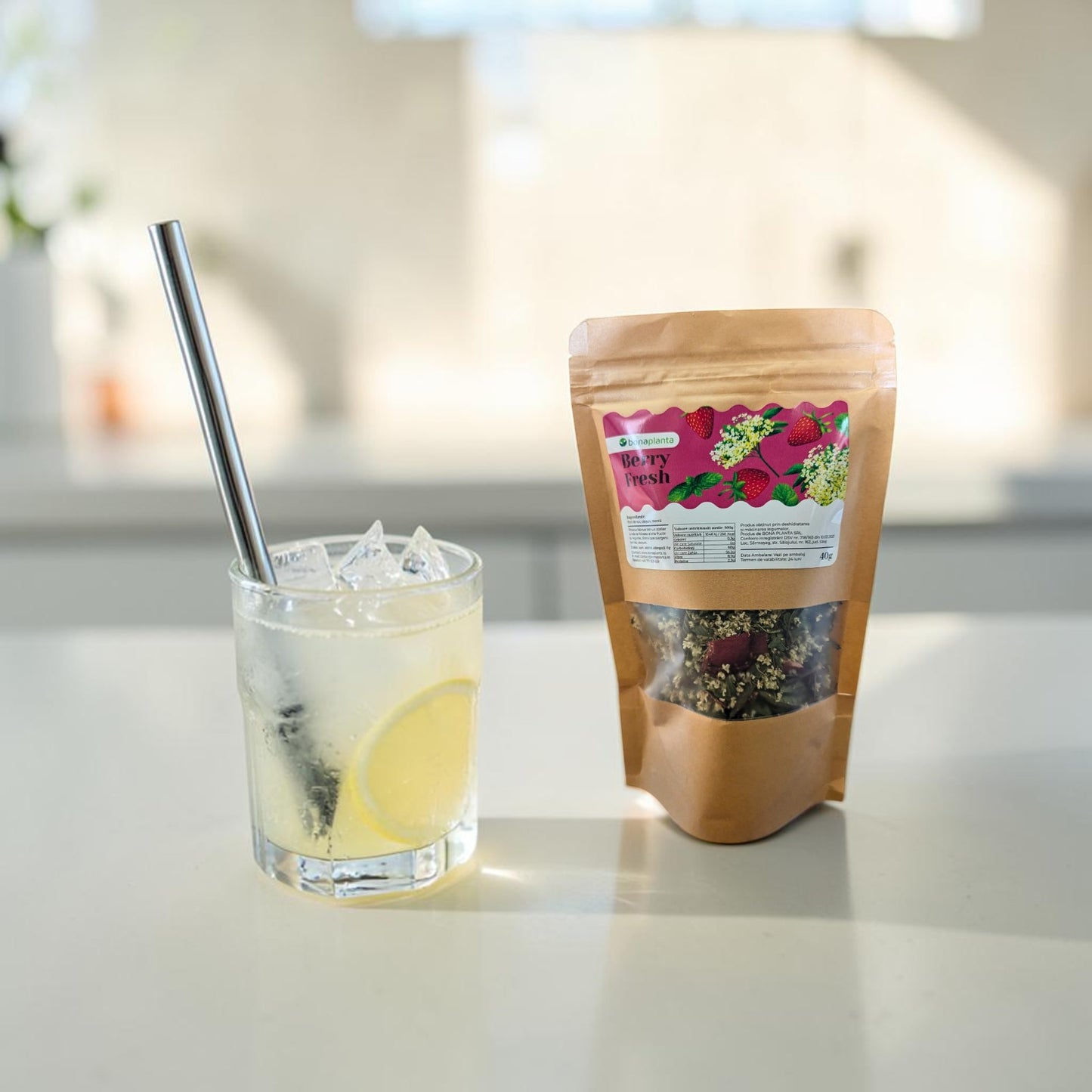 Berry Fresh Tea – Amestec de ceai - (100 % natural)  Fără sare, zahăr, aditivi, E-uri adăugați