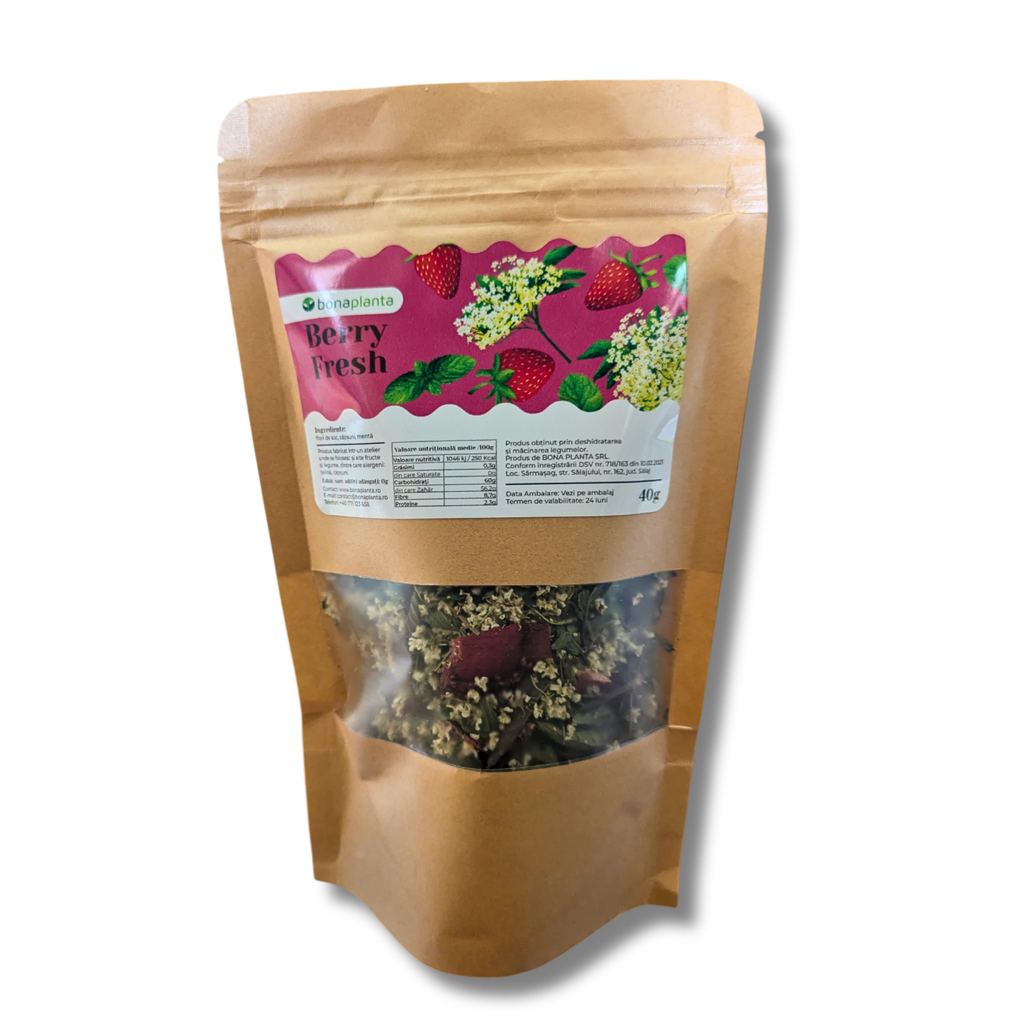 Berry Fresh Tea – Amestec de ceai - (100 % natural)  Fără sare, zahăr, aditivi, E-uri adăugați