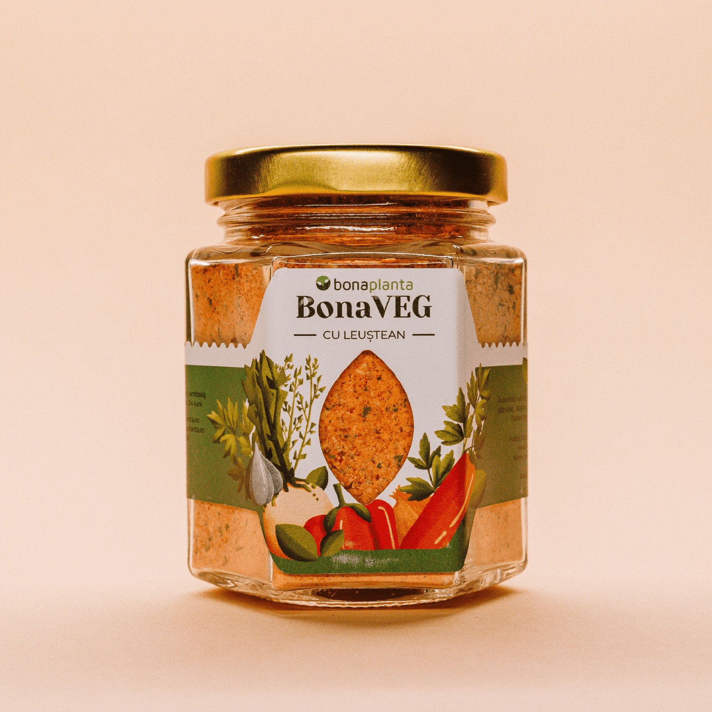 BonaVEG cu Leuștean (Mix de legume uscate) măcinat - Fără sare, zahăr, aditivi