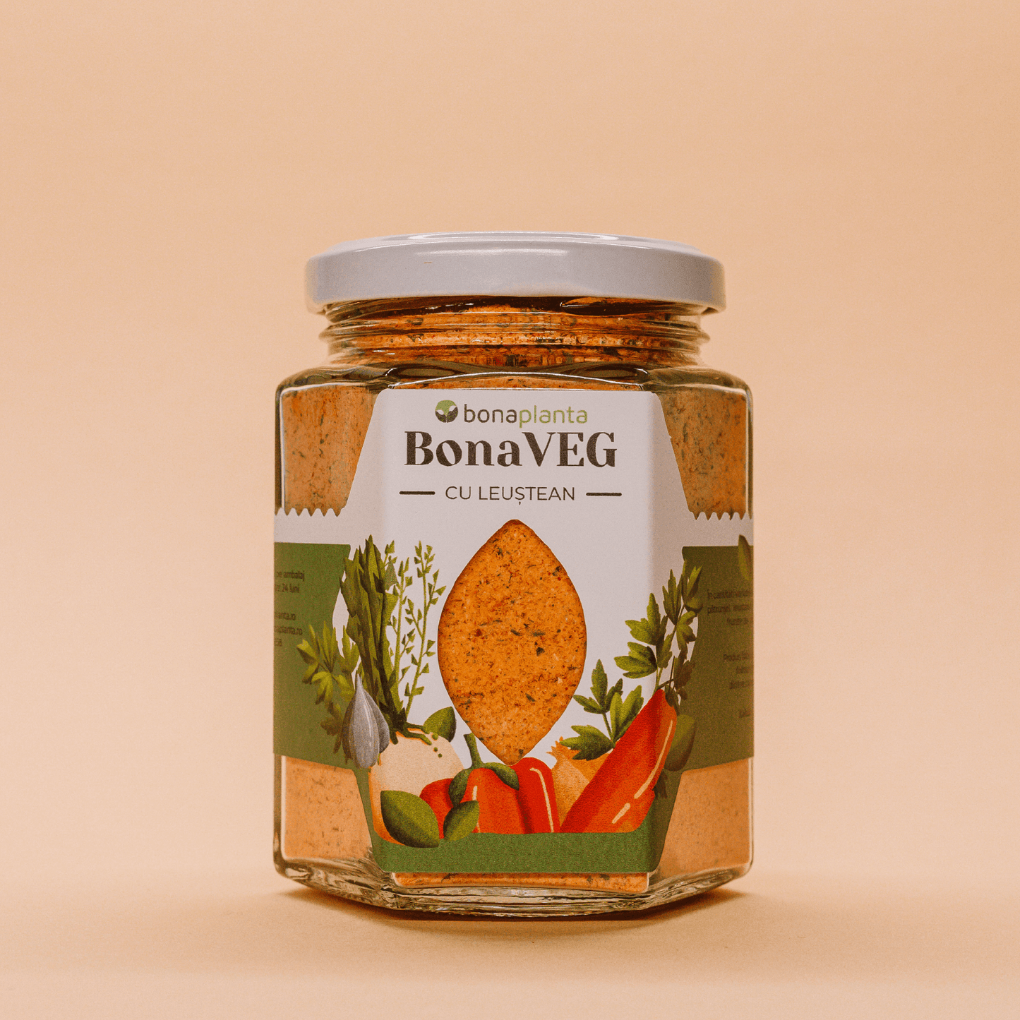 BonaVEG cu Leuștean (Mix de legume uscate) măcinat - Fără sare, zahăr, aditivi