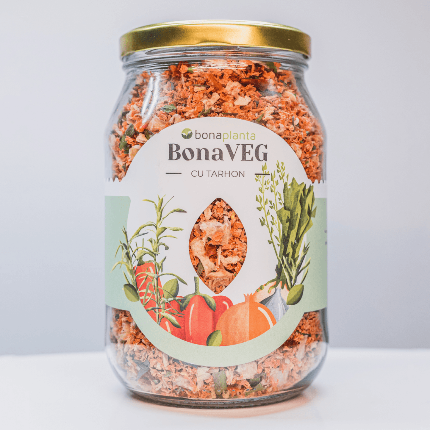BonaVEG cu Tarhon (Mix de legume uscate) În bucăți mari de legume - Fără sare, zahăr, aditivi