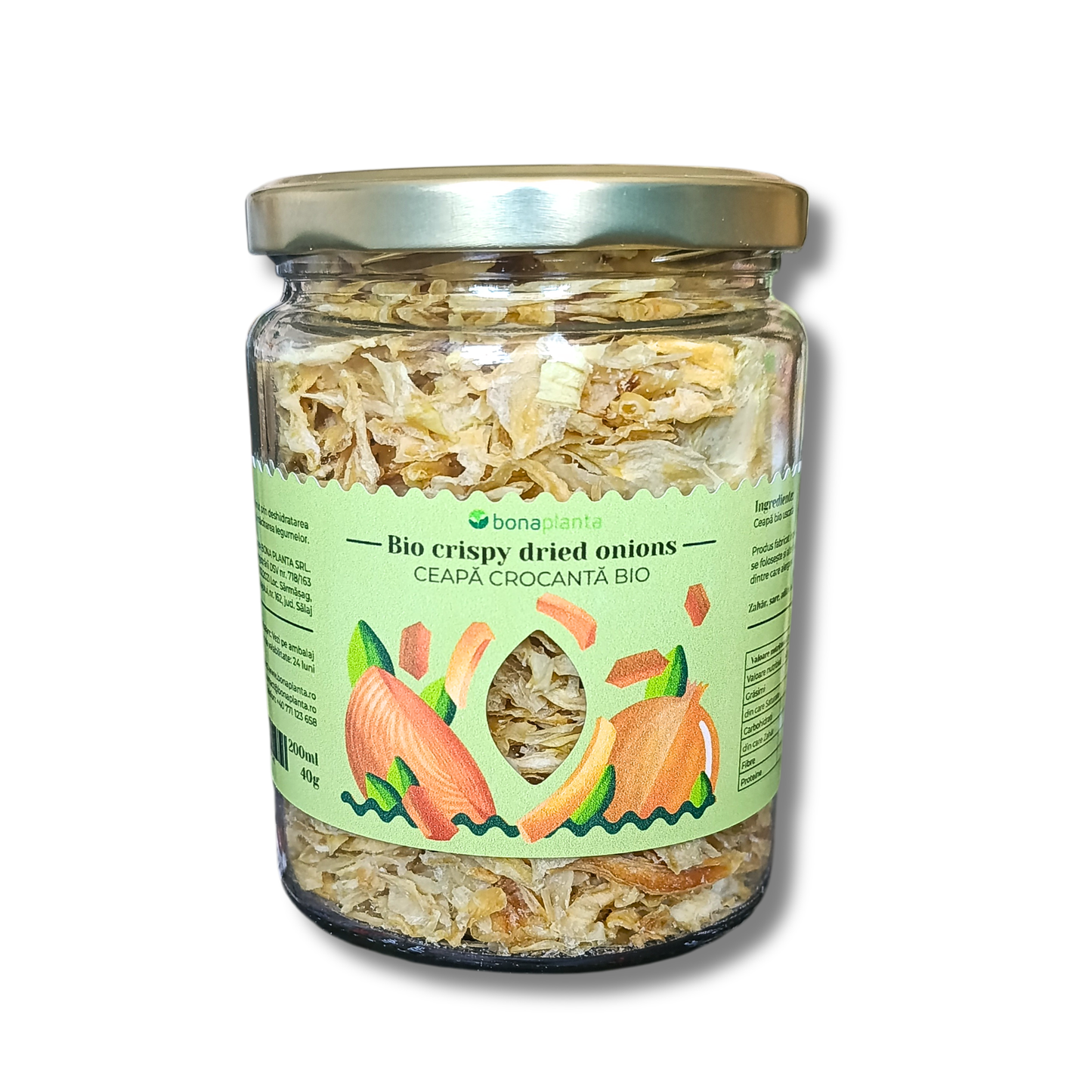 Ceapă crocantă  / Crispy dried onions (100 % natural) - Fără sare, zahăr, aditivi E-uri adăugați