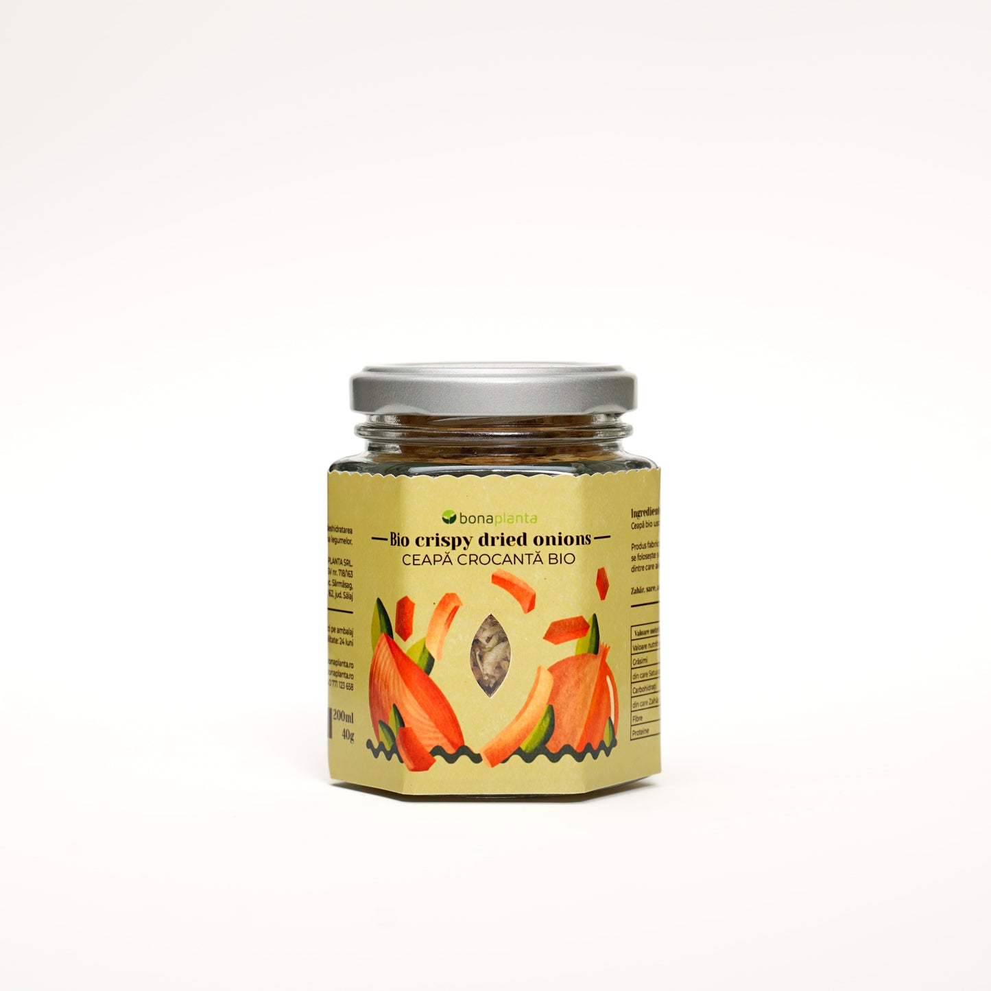 Ceapă crocantă  / Crispy dried onions (100 % natural) - Fără sare, zahăr, aditivi E-uri adăugați