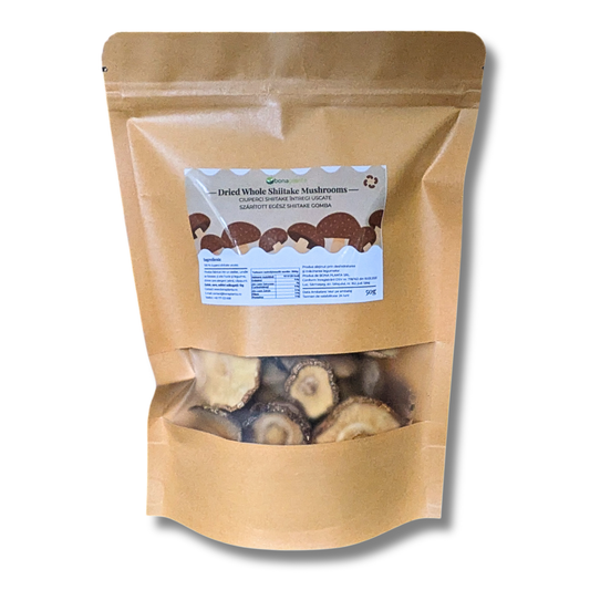 Ciuperci Shiitake Întregi Uscate  - Fără sare, zahăr, aditivi E-uri, adăugați