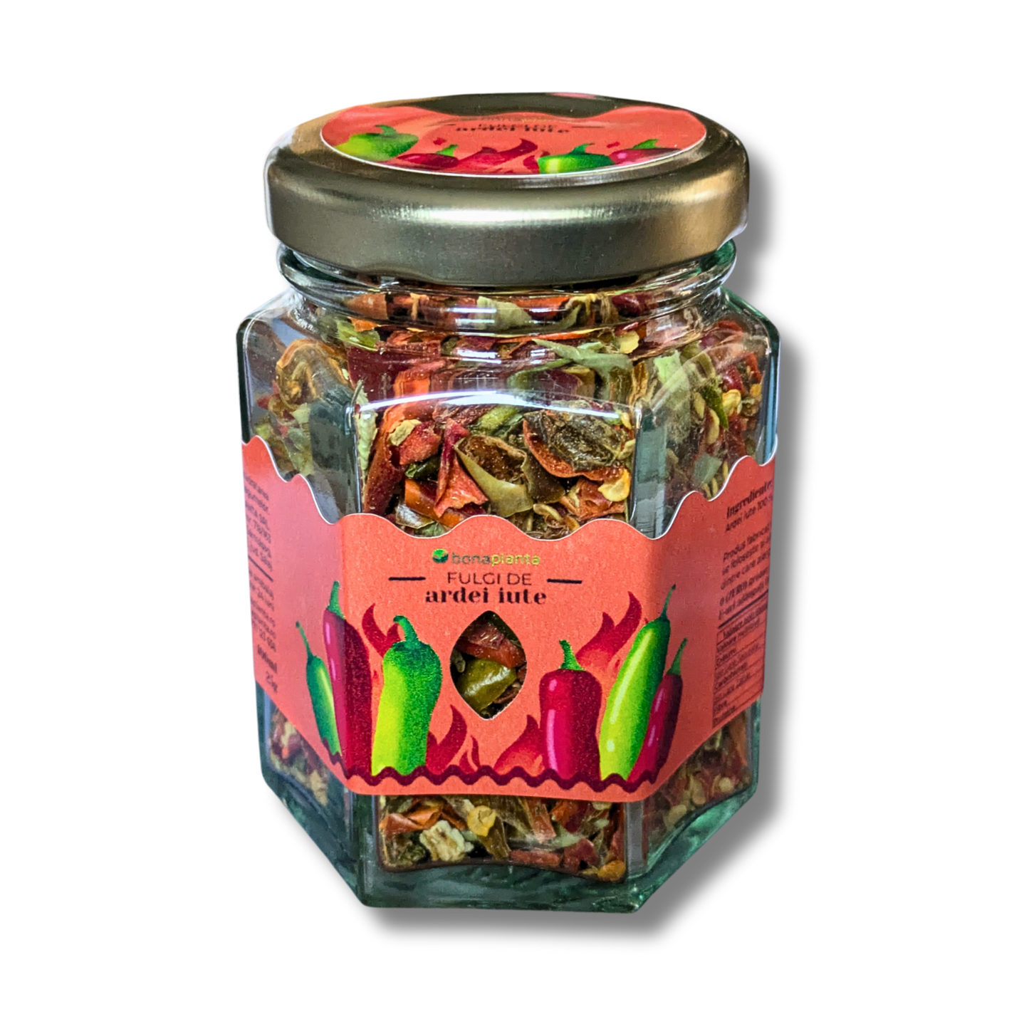 Fulgi de ardei iute (100 % natural)  Fără sare, zahăr, aditivi, E-uri adăugați