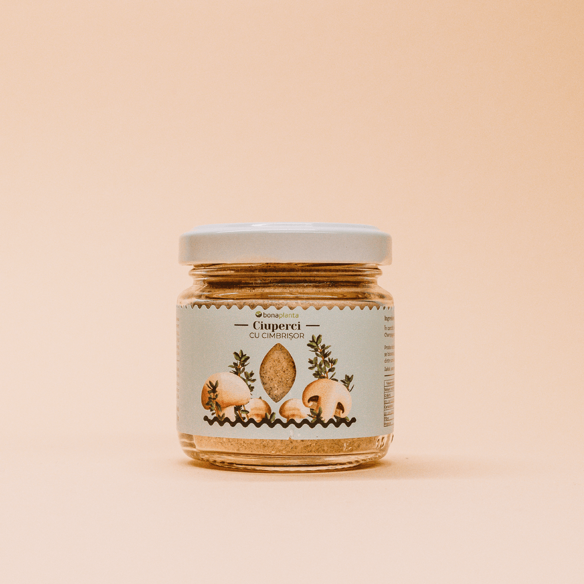 Pudră de Ciuperci Champignon cu cimbrișor (100 % natural) - Fără sare, zahăr, aditivi, E-uri adăugați