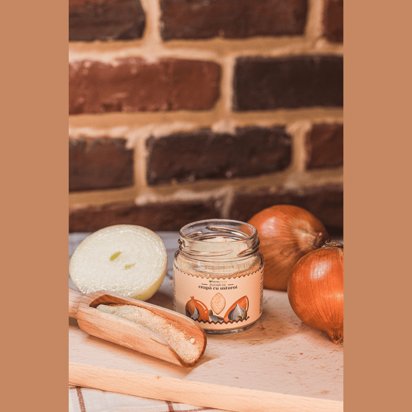 Pudră de ceapă cu usturoi (100 % natural) - Fără sare, zahăr, aditivi, E-uri adăugați